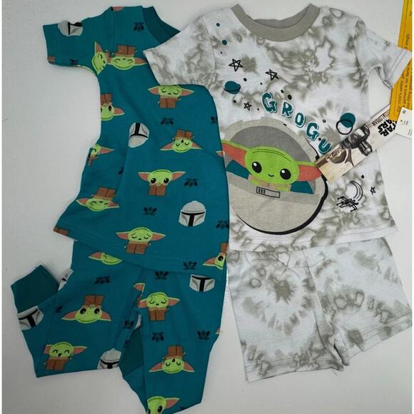 Toddler Boys' (Unisex) 4pc Star Wars Baby Yoda Snug Fit Pajama Set - 18 Months - Picture 4 of 10